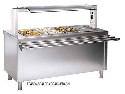 Self-Service Elemento refrigerado con cuba sin reserva 4 GN 1/1: