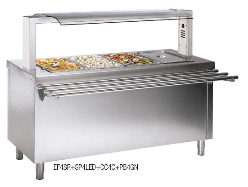 Self-Service Elemento refrigerado con cuba sin reserva 4 GN 1/1: Self-Service Elemento refrigerado con cuba sin reserva 4 GN 1/1: