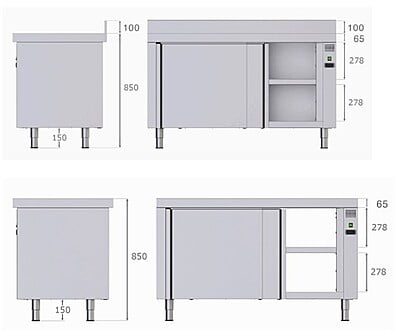 Mesa caliente MM-1400