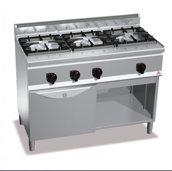 COCINA 3 FUEGOS GAS+HORNO GN1/1 BERTOS G6F3H12+FG1