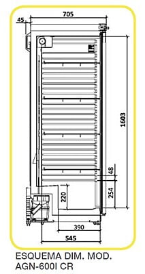 Armario refrigeración/congelación para pastelería con puertas de cristal GN 2/1 AGN-600I CR