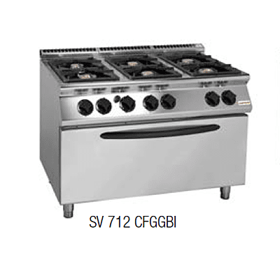 Cocina a gas con horno S.700 SV 712 CFGGBI