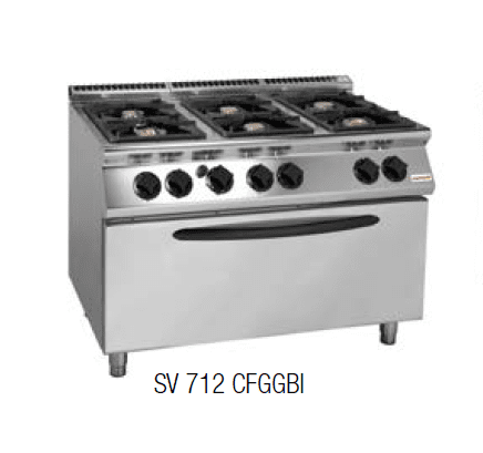 Cocina a gas con horno S.700 SV 712 CFGGBI