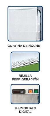 Vitrina mural lácteos / frutas / verduras M DELTA II 705 Vitrina mural lácteos / frutas / verduras M DELTA II 705