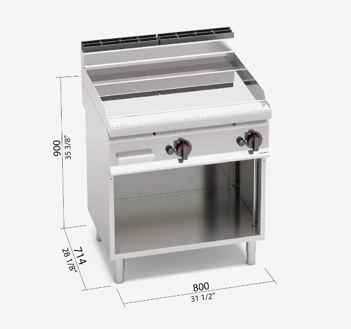 FRY-TOP LISO GAS COMPOUND MUEB BERTOS G7FL8M-2/CPD FRY-TOP LISO GAS COMPOUND MUEB BERTOS G7FL8M-2/CPD