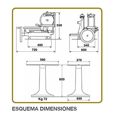 Cortadora manual "A volano" F 300 VO