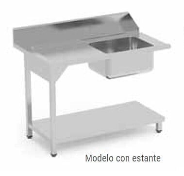 Mesa Prelavado Vajilla 800X750X850 C/Est Dch