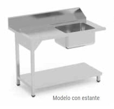 Mesa Prelavado Vajilla 800X750X850 C/Est Dch