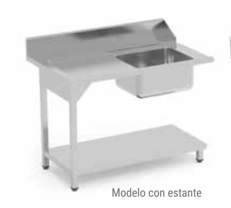 Mesa Prelavado Vajilla 1200X750X850 C/Est Izd