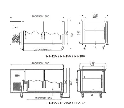 Bajomostrador refrigerado RT-18V(600) (Falta precio) Bajomostrador refrigerado RT-18V(600) (Falta precio)