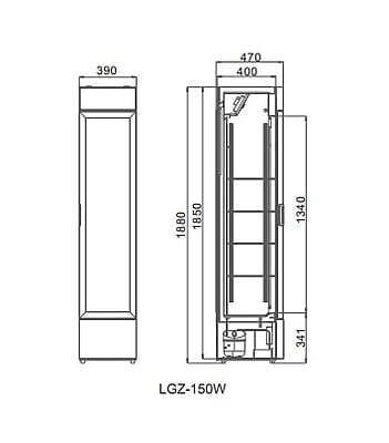 Expositor vertical refrigerado LGZ-150W Expositor vertical refrigerado LGZ-150W