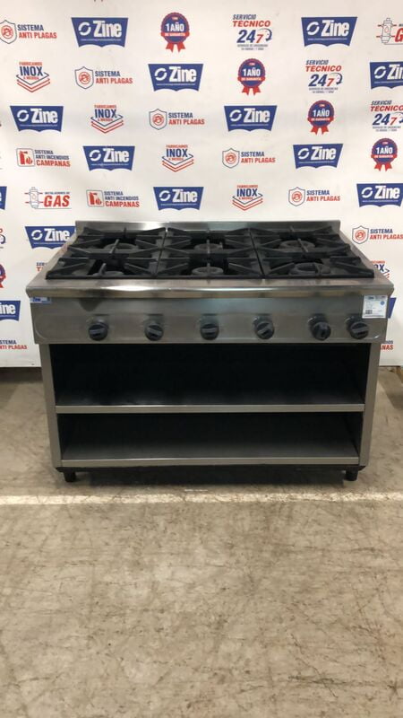 Cocina de seis fuegos sin horno Cocina de seis fuegos sin horno