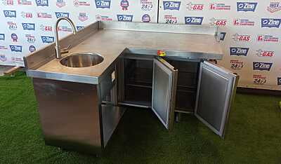 Mesa fria MRG-150 con fregadero Mesa fria MRG-150 con fregadero