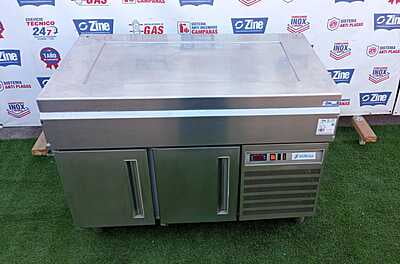 Mesa de trabajo refrigerada de 2 puertas