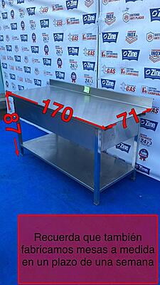 Mesa de trabajo INOX 170x89x71