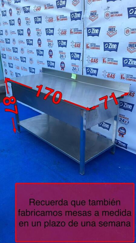 Mesa de trabajo INOX 170x89x71 Mesa de trabajo INOX 170x89x71