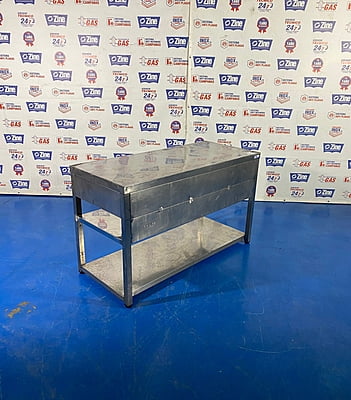 Mesa de trabajo inox para pared con balda Mesa de trabajo inox para pared con balda