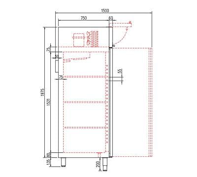 Armario Refrigerado GN 2/1 AGR-2003 Armario Refrigerado GN 2/1 AGR-2003