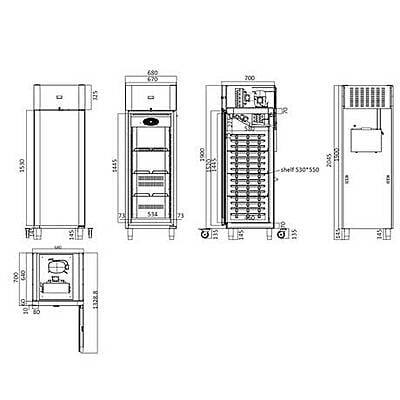 Armario de refrigeración 400 L QR4