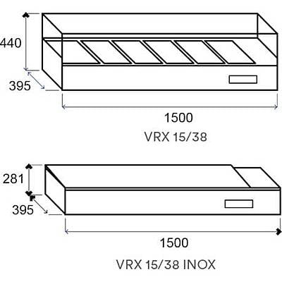 Sobrevitrina refrigerada Cool Head VRX 12/38 Sobrevitrina refrigerada Cool Head VRX 12/38