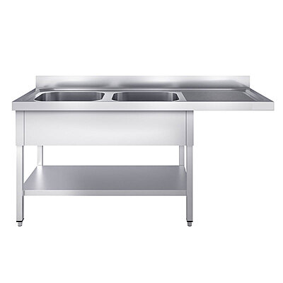 Fregadero Izquierda con espacio para lavavajillas 1800x600 + Bastidor Fregadero Izquierda con espacio para lavavajillas 1800x600 + Bastidor