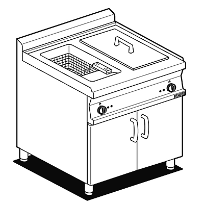 Freidora trifásica 18+18L con mueble 2 senos F2/18-78ET Freidora trifásica 18+18L con mueble 2 senos F2/18-78ET
