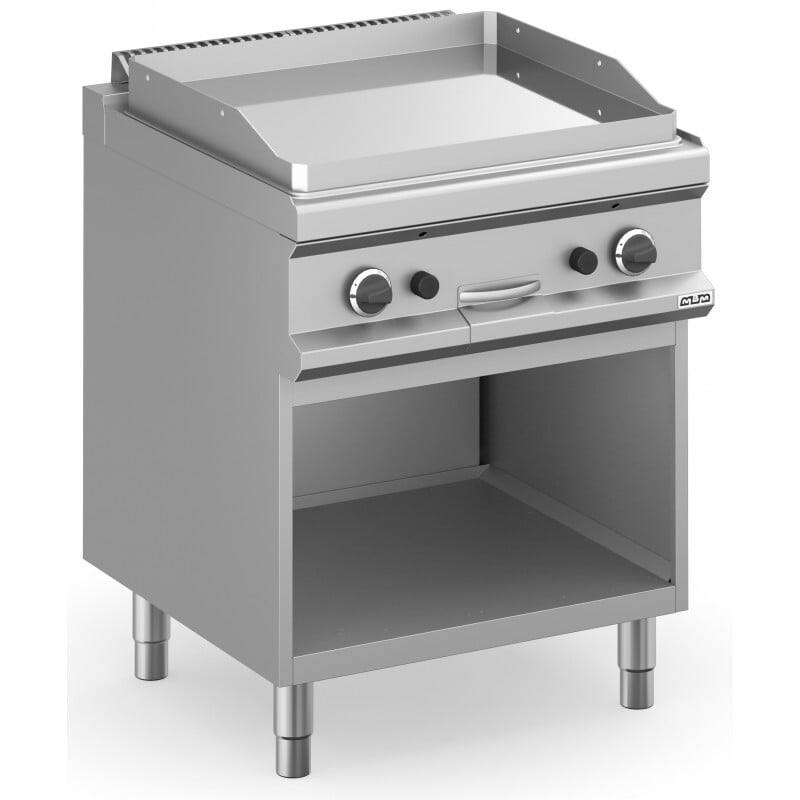 Fry-Top a gas S.700 Placa lisa cromo duro con mueble Fry-Top a gas S.700 Placa lisa cromo duro con mueble
