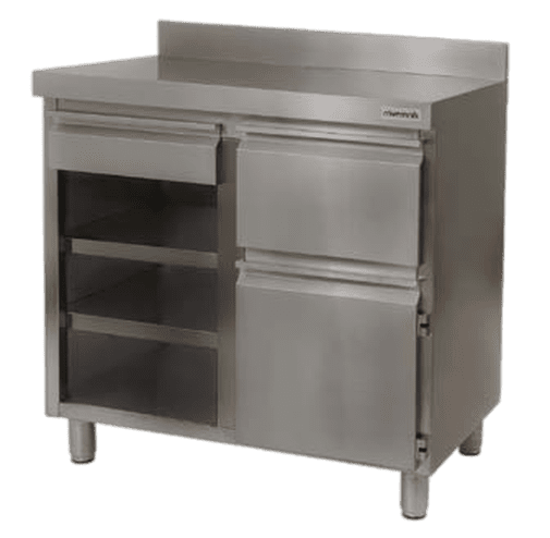 MCAF-1000-CI MUEBLE CAFETERO CUERPO A LA IZQUIERDA 2 ESTANTES REGULABLES