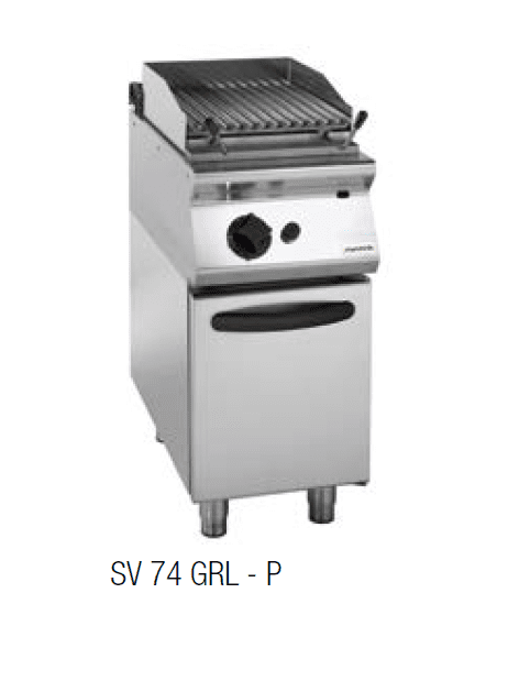 Barbacoas a gas volcánica sobre mueble con puertas S.700 SV 74 GRL-P Barbacoas a gas volcánica sobre mueble con puertas S.700 SV 74 GRL-P